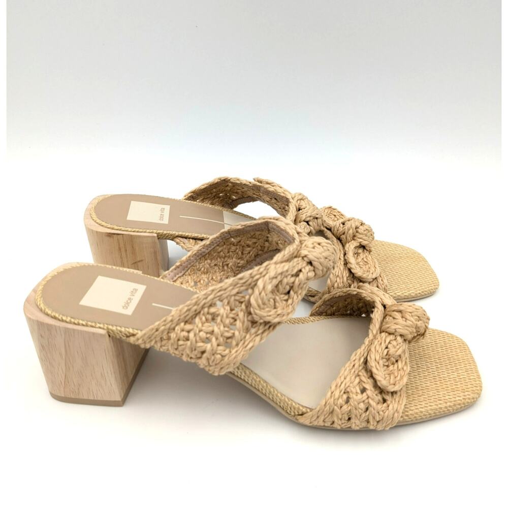 Dolce Vita  Niyah Slide Sandals Women's Natural Raffia Size US11 - Picture 3 of 10